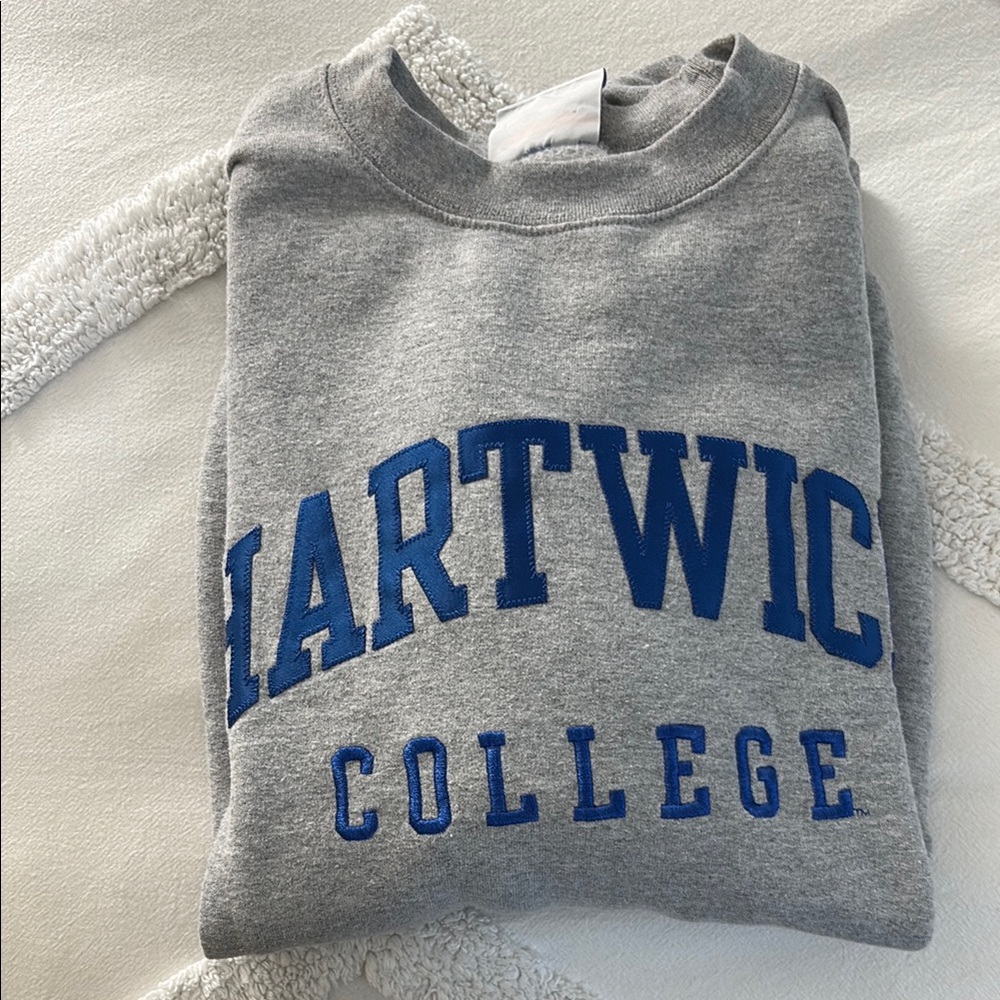 Hartwick College Gray crew neck Sweatshirt - Picture 3 of 4